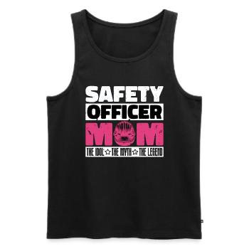 Agent de sécurité Maman L’idole La patrouille Contrôle - Débardeur bio Premium Homme - noir - Devant - Michal (187cm)