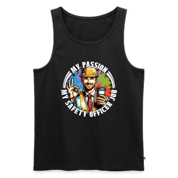 Safety Officer My Passion My Safety Management - Men's Premium Organic Tank Top - black - Front - Michal (187cm)