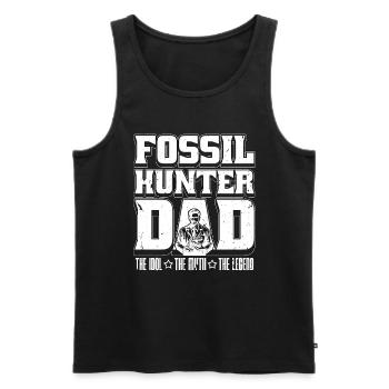 Fossil Hunter Dad The Idol The Myth Paleontologist - Men's Premium Organic Tank Top - black - Front - AI Model Male 178 light (178cm)