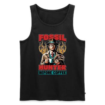 Fossil Hunter Before Paleontologist Coffee Lover - Männer Premium Bio Tank Top - Schwarz - Vorne - Michal (187cm)