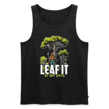 Arborist Leaf It To The Tree Trimmer Arborists - Männer Premium Bio Tank Top - Schwarz - Vorne - AI Model Male 178 light (178cm)