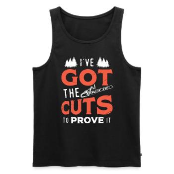 Tree Surgeon I've Got The Cuts Arboriculturist - Männer Premium Bio Tank Top - Schwarz - Vorne - AI Model Male 178 light (178cm)
