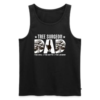 Tree Surgeon Dad The Idol The Myth The Woodworker - Männer Premium Bio Tank Top - Schwarz - Vorne - Michal (187cm)