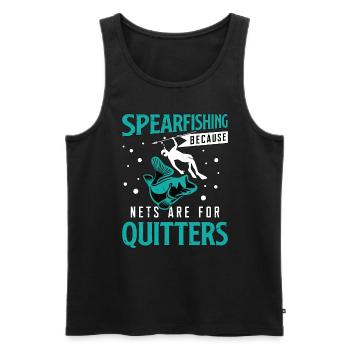 Spearfishing Because Nets Are Fisherman Freedive - Männer Premium Bio Tank Top - Schwarz - Vorne - AI Model Male 178 light (178cm)