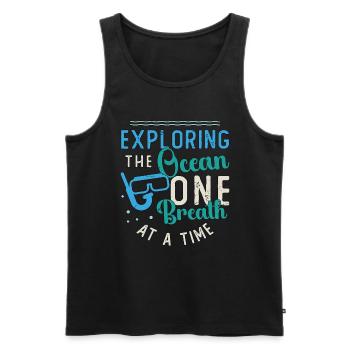 Snorkeling Exploring The Ocean Marine Biologist - Men's Premium Organic Tank Top - black - Front - AI Model Male 178 light (178cm)