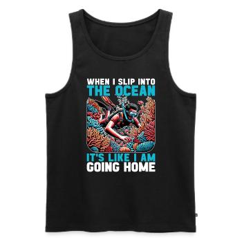 Snorkeling When I Slip Into The Marine Biologist - Männer Premium Bio Tank Top - Schwarz - Vorne - AI Model Male 178 light (178cm)