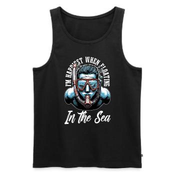 Snorkeling I'm Happiest When Floating Swimming - Männer Premium Bio Tank Top - Schwarz - Vorne - Michal (187cm)