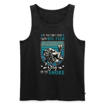 Plongée sous-marine si vous ne pouvez pas plonger avec la natation - Débardeur bio Premium Homme - noir - Devant - Michal (187cm)