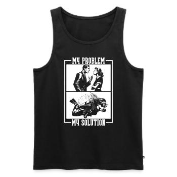 Plongée sous-marine Mon problème Mon pictogramme Maman Snorkeler - Débardeur bio Premium Homme - noir - Devant - Michal (187cm)