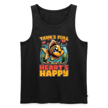 Aquarium Enthusiast Tank's Full Loves Fishkeeping - Männer Premium Bio Tank Top - Schwarz - Vorne - Michal (187cm)