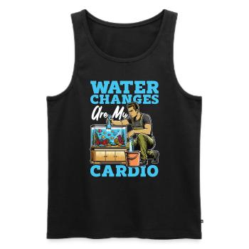Aquarium Enthusiast Water Changes Are Aquarist - Men's Premium Organic Tank Top - black - Front - Michal (187cm)