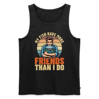 Aquarium Enthusiast My Fish Have Fishkeeping Lover - Männer Premium Bio Tank Top - Schwarz - Vorne - Michal (187cm)