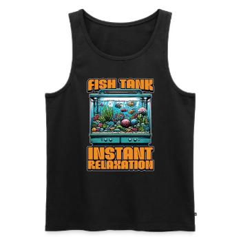 Aquarium Enthusiast Fish Tank Instant Fish Lover - Männer Premium Bio Tank Top - Schwarz - Vorne - Michal (187cm)