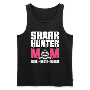 Maman chasseuse de requins L’idole aime la chasse aux fossiles - Débardeur bio Premium Homme - noir - Devant - Michal (187cm)