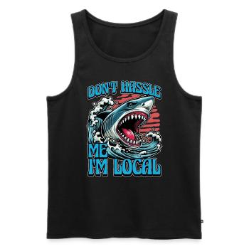 Shark Enthusiast Don't Hassle Me Marine Biologist - Men's Premium Organic Tank Top - black - Front - Michal (187cm)