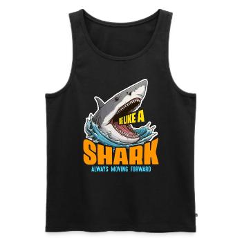 Shark Hunting Be Like A Shark Always Scuba Diving - Männer Premium Bio Tank Top - Schwarz - Vorne - Michal (187cm)