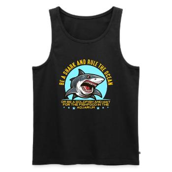 Shark Hunting Be A Shark And Rule Fossil Hunting - Männer Premium Bio Tank Top - Schwarz - Vorne - AI Model Male 178 light (178cm)