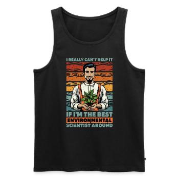 Environmental Scientist I Really Can't Biologist - Men's Premium Organic Tank Top - black - Front - AI Model Male 178 light (178cm)