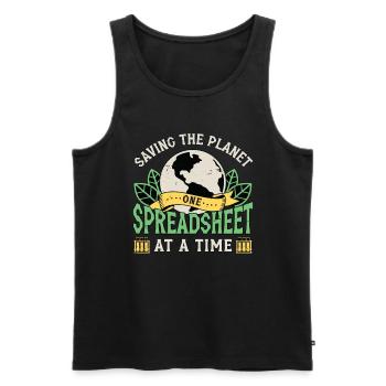 Environmental Science Saving The Environmentalist - Men's Premium Organic Tank Top - black - Front - AI Model Male 178 light (178cm)