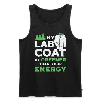 Environmental Scientist My Lab Coat Soil Scientist - Men's Premium Organic Tank Top - black - Front - AI Model Male 178 light (178cm)