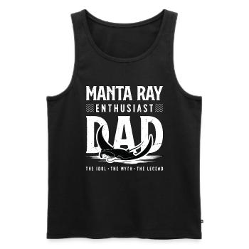 Manta Ray Enthusiast Dad The Idol The Scuba Diver - Men's Premium Organic Tank Top - black - Front - Michal (187cm)