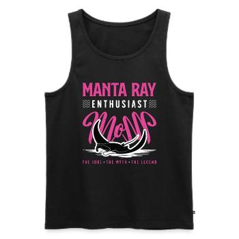 Passionnée de raies manta Maman L’idole Biologie marine - Débardeur bio Premium Homme - noir - Devant - Michal (187cm)