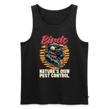 Bird Enthusiast Birds Nature's Own Ornithologist - Men's Premium Organic Tank Top - black - Front - Michal (187cm)