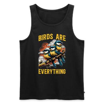 Bird Enthusiast Birds Are Everything Nature Lover - Men's Premium Organic Tank Top - black - Front - Michal (187cm)