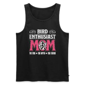 Bird Enthusiast Mom The Idol The Ornithologist - Men's Premium Organic Tank Top - black - Front - Michal (187cm)
