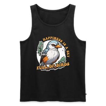 Bird Enthusiast Happiness Is A Sky Ornithologist - Männer Premium Bio Tank Top - Schwarz - Vorne - Michal (187cm)