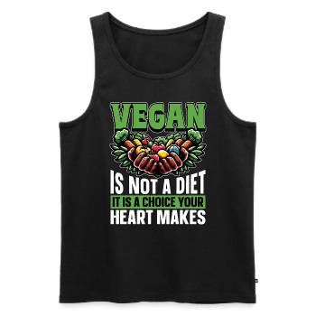 Vegetarian Vegan Is Not A Diet It Is Animal Lover - Men's Premium Organic Tank Top - black - Front - AI Model Male 178 light (178cm)