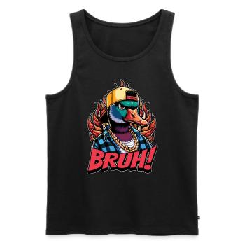 Mallard Duck Bruh Water Bird Duck Hunter Waterfowl - Männer Premium Bio Tank Top - Schwarz - Vorne - AI Model Male 178 light (178cm)