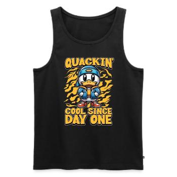 Mallard Duck Quackin' Cool Since Duck Enthusiast - Männer Premium Bio Tank Top - Schwarz - Vorne - AI Model Male 178 light (178cm)