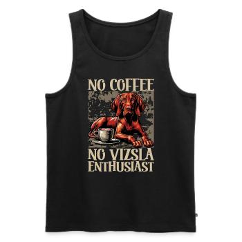 Vizsla Enthusiast No Coffee Propriétaire de chien Amateur de café - Débardeur bio Premium Homme - noir - Devant - Michal (187cm)