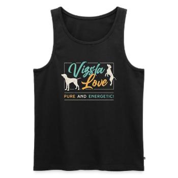 Vizsla Love Pure Et Énergique Propriétaire D’animaux Amoureux Des Chiens - Débardeur bio Premium Homme - noir - Devant - Michal (187cm)