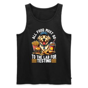 Labrador Retriever All Food Must Go To Pet Owner - Männer Premium Bio Tank Top - Schwarz - Vorne - Michal (187cm)