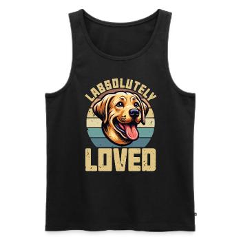 Labrador Retriever Labsolutely Loved Dog Owner - Men's Premium Organic Tank Top - black - Front - Michal (187cm)