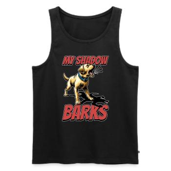 Labrador Retriever My Shadows Barks Dog Owner - Men's Premium Organic Tank Top - black - Front - Michal (187cm)
