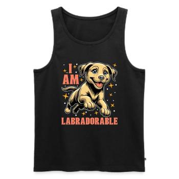 Labrador Retriever I Am Labradorable Sports canins - Débardeur bio Premium Homme - noir - Devant - Michal (187cm)