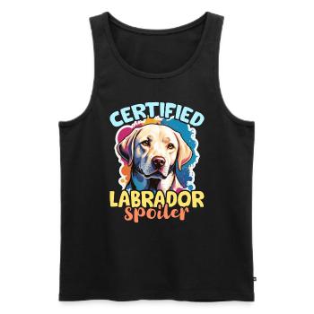 Labrador Retriever Certified Labrador Dog Owner - Men's Premium Organic Tank Top - black - Front - Michal (187cm)