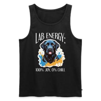 Labrador Retriever Lab Energy 100% Animal Lover - Men's Premium Organic Tank Top - black - Front - Michal (187cm)