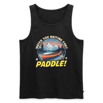 Canoeing Water You Waiting For Loves Paddling - Männer Premium Bio Tank Top - Schwarz - Vorne - Michal (187cm)