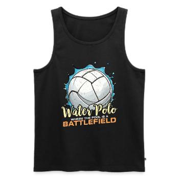 Water Polo Where The Pool Is A Team Sport Diving - Men's Premium Organic Tank Top - black - Front - Michal (187cm)