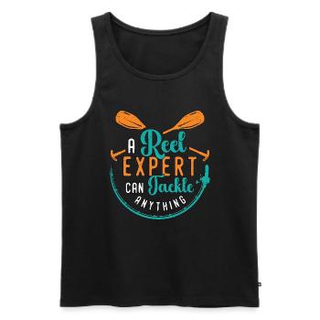 Kayak Fishing A Reel Expert Can Tackle Fisherman - Men's Premium Organic Tank Top - black - Front - Michal (187cm)