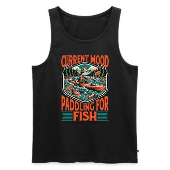 Kayak Fishing Current Mood Paddling Loves Boating - Männer Premium Bio Tank Top - Schwarz - Vorne - Michal (187cm)
