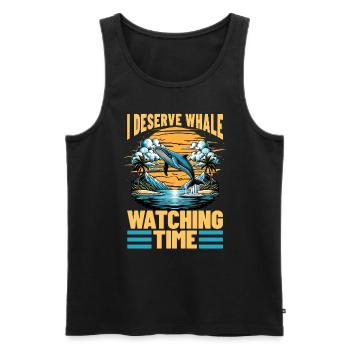 Whale Watching I Deserve Whale Watching Sailing - Männer Premium Bio Tank Top - Schwarz - Vorne - AI Model Male 178 light (178cm)
