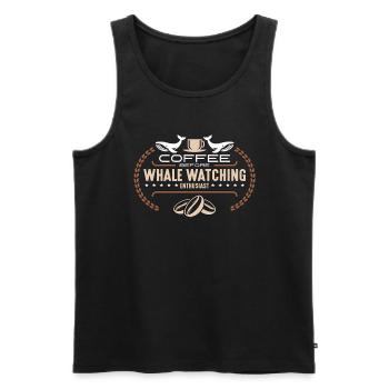 Whale Watching Coffee Before Sailing Coffee Lover - Männer Premium Bio Tank Top - Schwarz - Vorne - Michal (187cm)