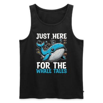 Whale Watching Just Here For Marine Animal Sailing - Men's Premium Organic Tank Top - black - Front - Michal (187cm)