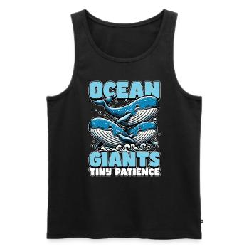 Whale Watching Ocean Giants Tiny Marine Animal - Männer Premium Bio Tank Top - Schwarz - Vorne - AI Model Male 178 light (178cm)