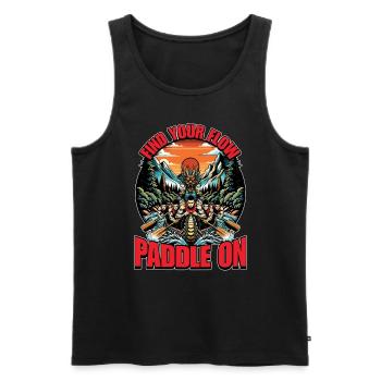 Dragon Boating Find Your Flow Paddle Water Sports - Männer Premium Bio Tank Top - Schwarz - Vorne - Michal (187cm)